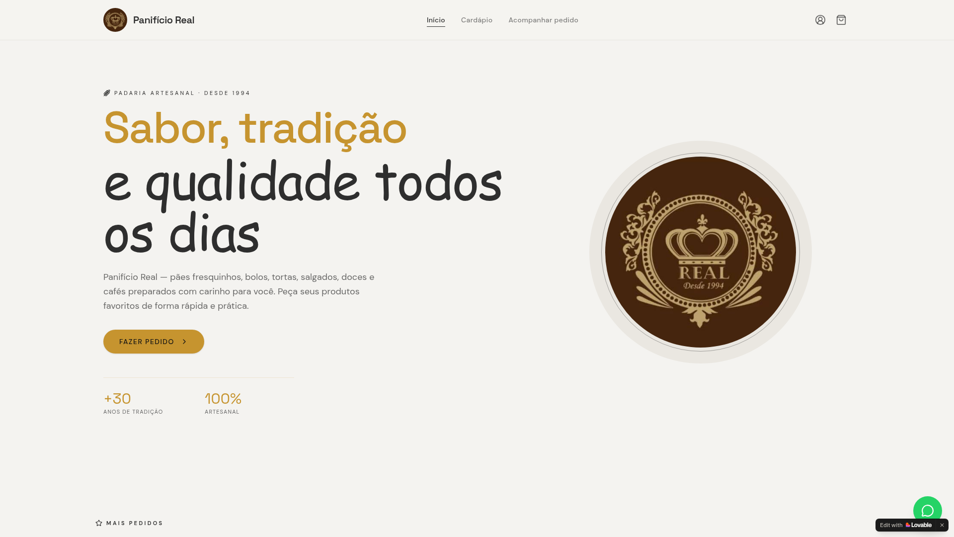 Projeto Panifício Real
